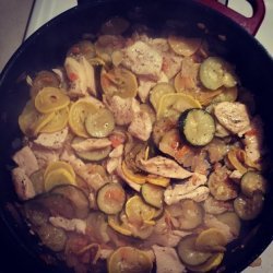 Stir-Fried Chicken, Zucchini and Squash recipe