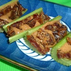 Celery With Almond Butter and Dates recipe