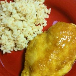 Baked Curry Chicken With a Side of Coconut Rice recipe