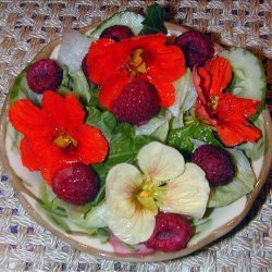 Salad Greens With Nasturtium Flowers recipe