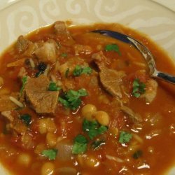 Lamb and Chickpea Soup With Lentils recipe