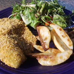 Crumbed Fish With Wedges recipe