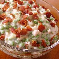 Crunchy Pea Salad with Bacon recipe