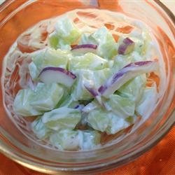 Aunt Gert's Sour Cream Cucumbers recipe