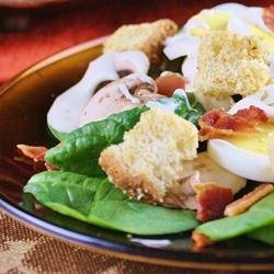 Spinach, Bacon, and Mushroom Salad recipe