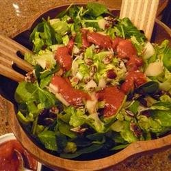 Candied Cashew and Pear Salad recipe