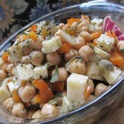 Chickpea and Cheese Salad recipe