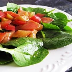 Rhubarb Spinach Salad recipe