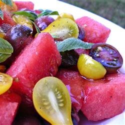Spicy Watermelon Tomato Salad recipe