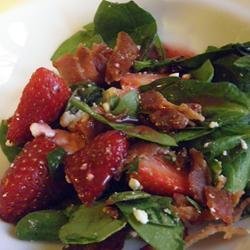 Strawberry Spinach Salad With Feta and Bacon recipe