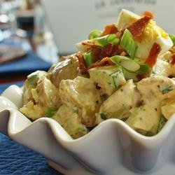 English Pub Potato Salad With Cucumber and Bacon recipe