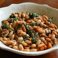Maple Cannellini Bean Salad with Baby Broccoli and Butternut Squash recipe