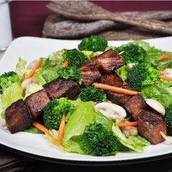 Skewered Steak and Vegetable Salad recipe