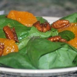 Spicy Mandarin Spinach Salad recipe