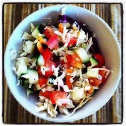 Quick and Tart Cabbage Side Salad recipe