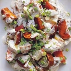 Grilled Herb and Garlic Triple Potato Salad recipe