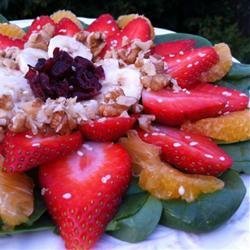 Spinach and Fruit Honey Salad recipe