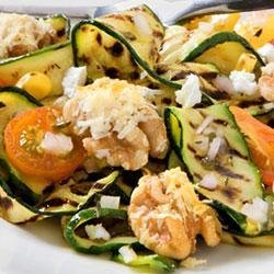 Grilled Zucchini Salad with Pizza Walnuts recipe