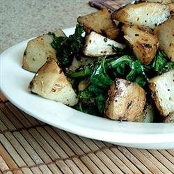 Roasted Potatoes with Greens recipe