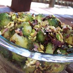 Caramelized Brussels Sprouts with Pistachios recipe