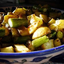 Oven Roasted Red Potatoes and Asparagus recipe
