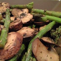 Roasted Asparagus and Mushrooms recipe