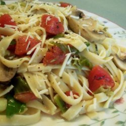 Fettuccini With Garlic, Green Onions & Mushrooms recipe