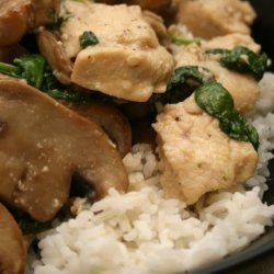 Chicken With Spinach & Mushroom recipe