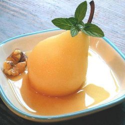 Poached Pears With Gingerbread Cider Syrup recipe