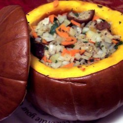 Stuffed Pumpkins with Herbs and Bread Crumbs recipe