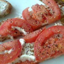 My Favorite Open-Faced Tomato Sandwich recipe
