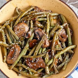Roasted Green Beans With Mushrooms recipe