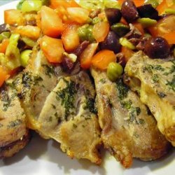 Turkey Cutlets with Tomato-Olive Relish recipe