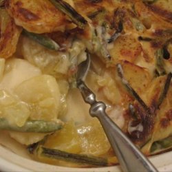 Scalloped Potatoes With Fresh Green Beans recipe