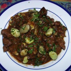 Lamb  With Garlic & Fava Beans recipe
