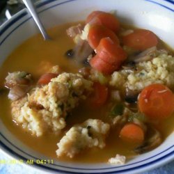 Mushroom Jalapeno Matzo Ball Soup recipe