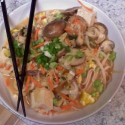 Spicy Tofu Udon Noodle Bowl recipe