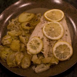 Roasted Halibut With Fennel & Potatoes recipe
