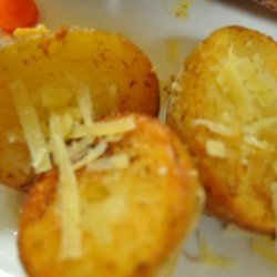 Cheesy Hockey Puck Potatoes With Dill recipe