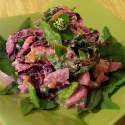 Fresh Leprechaun Footprint Salad With Eye of Newt Dressing recipe