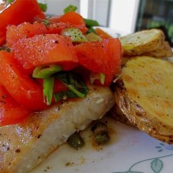 Barbecued Fish With Crisp Potatoes recipe