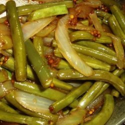 Green Beans With Red Onion and Mustard Vinaigrette recipe