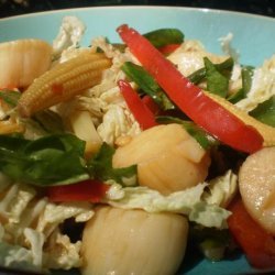 Scallop and Veggies Stir-Fry recipe
