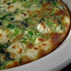 Crustless Leek, Greens, and Herb Quiche recipe