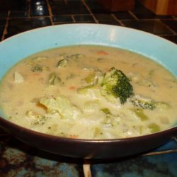 Copycat Subway Golden Creamy Broccoli Soup recipe