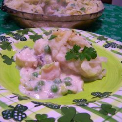 Scallops, Mushroom, Pea  Pie With Colcannon Topping recipe