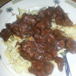 Beef Tips over Noodles recipe