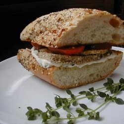 Eggplant (Aubergine) and Tomato  Sandwiches recipe