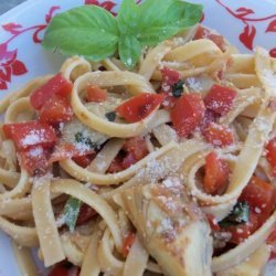 Pasta With Artichokes and Basil recipe