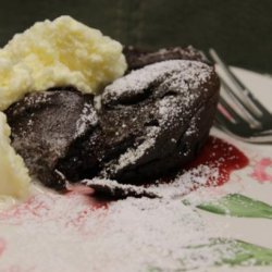 Chocolate Volcanoes With Raspberry Coulis recipe